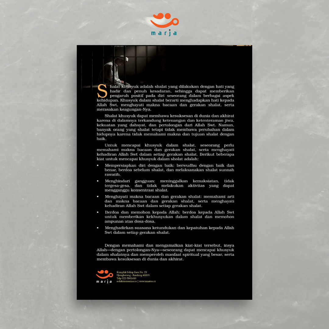 Shalat Ngasal atau Shalat Khusuk : Belajar Menuju Shalat Bermakna dengan Metode 5-K di Balik Jeruji - Image 2